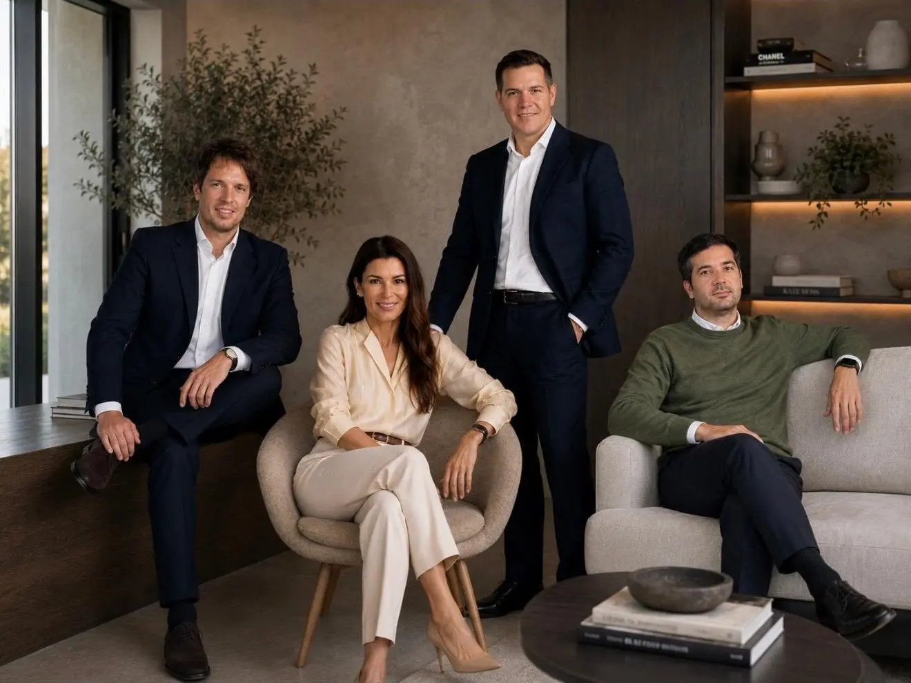 Los cuatro socios de dhoce: Luca Lörtscher, Lydia Mendo, Héctor Fernández y Daniel Fernández